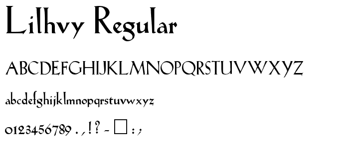 LilHvy Regular font
